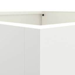 Berkfield Home Planter White 42x38x75 cm Steel - Size: 42 x 38 x 75 cm - thumbnail 8