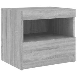 Berkfield Home Beautiful Bedside Cabinets with LED Lights 2 pcs Grey Sonoma 50x4 - thumbnail 7