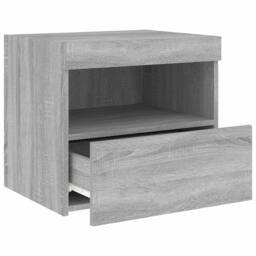 Berkfield Home Beautiful Bedside Cabinets with LED Lights 2 pcs Grey Sonoma 50x4 - thumbnail 8