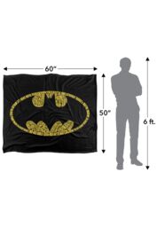 DC Comics Batman Word Logo Blanket 152 x 127 cm in White - thumbnail 5