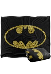 DC Comics Batman Word Logo Blanket 152 x 127 cm in White - thumbnail 2