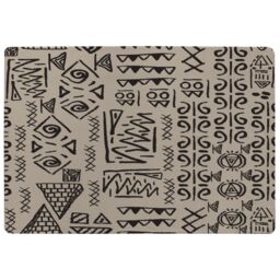 Benjamin Tate Design Striped Egyptian Theme With Ethnic & Tribal Motifs Designer Rug in Natural - Size: Large - thumbnail 1