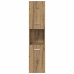 Berkfield Home Spacious Bathroom Hanging Cabinet Artisian Oak 30x30x130 cm Engin in Brown - Size: 30 x 30 x 130 cm - thumbnail 4