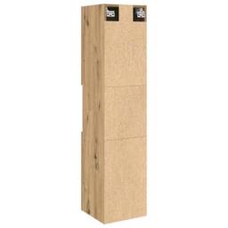 Berkfield Home Spacious Bathroom Hanging Cabinet Artisian Oak 30x30x130 cm Engin in Brown - Size: 30 x 30 x 130 cm - thumbnail 7