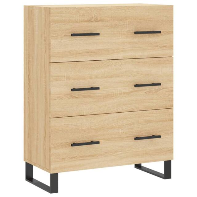 Berkfield Home Sideboard Sonoma Oak 69.5x34x90 cm Engineered Wood in Light Oak - image 1