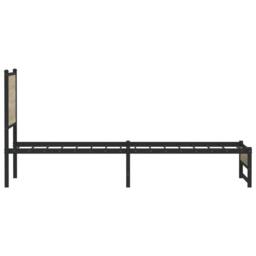Berkfield Home Metal Bed Frame without Mattress Sonoma Oak 90x190 cm Single in Light Tan - thumbnail 6