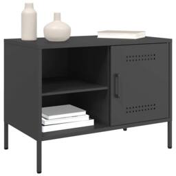 Berkfield Home TV Cabinet Black 68x39x50.5 cm Steel - thumbnail 4