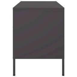 Berkfield Home TV Cabinet Black 68x39x50.5 cm Steel - thumbnail 7