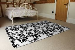 Benjamin Tate Design Egyptian Eye Of Horus Heiroglyphs Rug in Natural - Size: Large - thumbnail 3