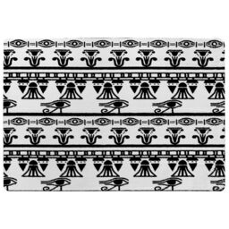 Benjamin Tate Design Egyptian Eye Of Horus Heiroglyphs Rug in Natural - Size: Large - thumbnail 1