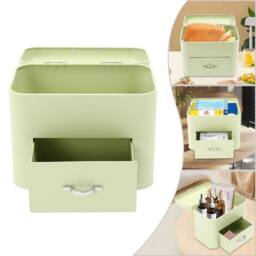 Kelvenix Retro Large Bread Box Storage Counter Oraganizer in Green - thumbnail 3