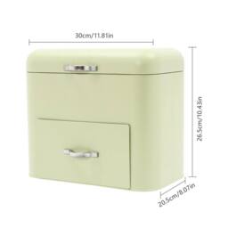 Kelvenix Retro Large Bread Box Storage Counter Oraganizer in Green - thumbnail 2