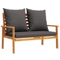 Berkfield Home Beautiful 3 Piece Garden Lounge Set with Cushions Solid Wood Acacia in Brown - thumbnail 4