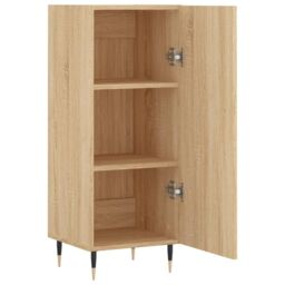 Berkfield Home Sideboard Sonoma Oak 34.5x34x90 cm Engineered Wood in Brown - thumbnail 5