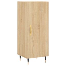 Berkfield Home Sideboard Sonoma Oak 34.5x34x90 cm Engineered Wood in Brown - thumbnail 2