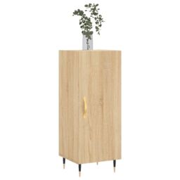 Berkfield Home Sideboard Sonoma Oak 34.5x34x90 cm Engineered Wood in Brown - thumbnail 3