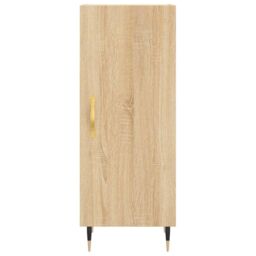 Berkfield Home Sideboard Sonoma Oak 34.5x34x90 cm Engineered Wood in Brown - thumbnail 6