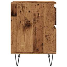 Berkfield Home Bedside Cabinets 2 pcs Old Wood 40x35x50 cm Engineered Wood in Brown - Size: 40 x 35 x 50 cm - thumbnail 6