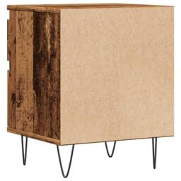 Berkfield Home Bedside Cabinets 2 pcs Old Wood 40x35x50 cm Engineered Wood in Brown - Size: 40 x 35 x 50 cm - thumbnail 7