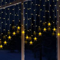 Globrite 104 LED Curtain Fairy Lights with 8 Modes - Star - Warm White - thumbnail 1