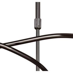 Netlighting Amel Telescopic Convertible To Semi Flush 6 Light L1SGU10 Black Chrome - thumbnail 4