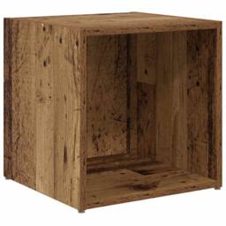 Berkfield Home TV Cabinets - 4 pcs Old Wood - 37 x 35 x 37 cm - Engineered Wood in Brown - thumbnail 5
