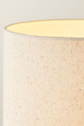 ValueLights Wyatt Natural Linen Tall Lamp Shade Walnut Wood Bobbin Floor Lamp - thumbnail 4