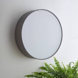 K LIVING Crete 38cm 2 Light Grey Velvet Drum Shade