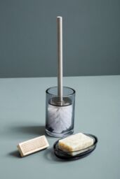 Orsina Ridley Toilet Brush With Holder in Clear - thumbnail 3