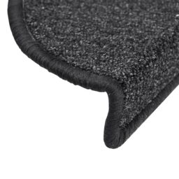Berkfield Home Carpet Stair Treads 15 pcs Anthracite 56x17x3 cm in Black - Size: Medium - thumbnail 6