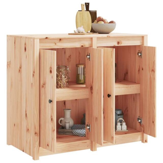Berkfield Home Outdoor Kitchen Cabinet Solid Wood Pine in Light Tan - image 1