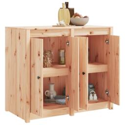 Berkfield Home Outdoor Kitchen Cabinet Solid Wood Pine in Light Tan - thumbnail 1