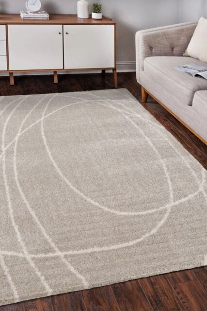 The Rug Shop UK Natural Modern Abstract Polyester Easy To Clean Natural Area Rug - Size: 200 cm x 290 cm - image 1