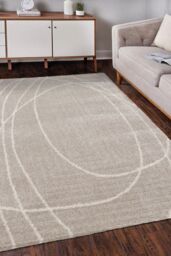 The Rug Shop UK Natural Modern Abstract Polyester Easy To Clean Natural Area Rug - Size: 200 cm x 290 cm - thumbnail 1