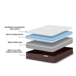 DS Living Cool Rebound 25cm Rolled Gel Foam Mattress - Single in Purple - Size: Double - thumbnail 5