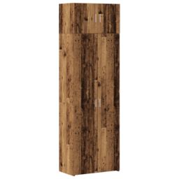 Berkfield Home Storage Cabinet Old Wood 70x42.5x225 cm Engineered Wood in Brown - thumbnail 2
