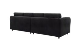 Snugg Furniture UK Limited Raven Plush Velvet 4 Seater Corner Sofa in Black - thumbnail 2