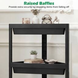 Costway 2pcs Corner Shower Caddy 3-Tier Detachable Bathroom Standing Shelf in Black - thumbnail 7