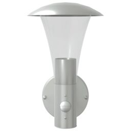 Berkfield Home Outdoor Wall Light with Sensor Silver Stainless Steel - thumbnail 4