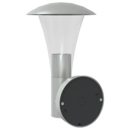 Berkfield Home Outdoor Wall Light with Sensor Silver Stainless Steel - thumbnail 6