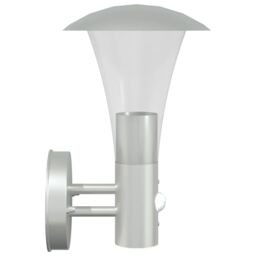 Berkfield Home Outdoor Wall Light with Sensor Silver Stainless Steel - thumbnail 5