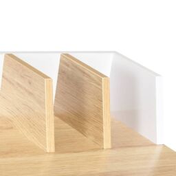 Berkfield Home Desk White & Natural 80x50x84 cm - Size: 80 x 50 x 84 cm - thumbnail 5