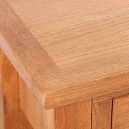 Berkfield Home Console Table with 2 Drawers 83x30x73 cm Solid Oak Wood in Brown - Size: 83 x 30 x 73 cm - thumbnail 4