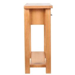 Berkfield Home Console Table with 2 Drawers 83x30x73 cm Solid Oak Wood in Brown - Size: 83 x 30 x 73 cm - thumbnail 5