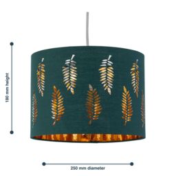 First Choice Lighting Fern - Dark Green Cut Out 25cm Pendant Lightshade - thumbnail 6