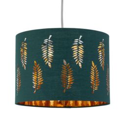 First Choice Lighting Fern - Dark Green Cut Out 25cm Pendant Lightshade - thumbnail 1
