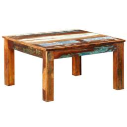 Berkfield Home Beautiful Coffee Table Square Reclaimed Wood - thumbnail 2