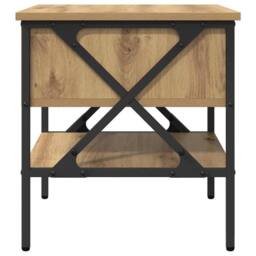 Berkfield Home Bedside Tables 2 pcs Artisan Oak 40x42x45 cm Engineered Wood in Beige - Size: 40 x 42 x 45 cm - thumbnail 8