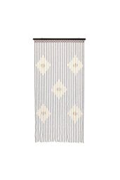 JVL Tuscany Beaded Door Curtain - Diamond in Light Brown - Size: 90 cm width x 175 cm drop - thumbnail 1
