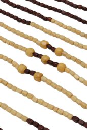 JVL Tuscany Beaded Door Curtain - Diamond in Light Brown - Size: 90 cm width x 175 cm drop - thumbnail 4